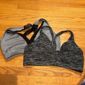 Victoria sport Gray and Black Sports Bra Set